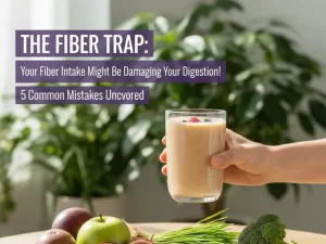 the 5 Common Mistakes about Plant Fibers: Misconceptions about Soluble vs. Insoluble Fiber, neglecting hydration, ignoring metabolic roles (blood sugar), neglecting immune function (SCFA), and the importance of FODMAP awareness for sensitive guts.
