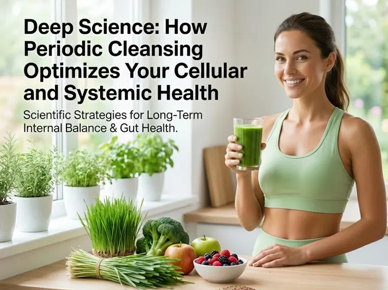 the systemic benefits of Periodic Cleansing: activating cellular autophagy, supporting liver Phase I & II detox with nutrients, resetting the gut microbiome by increasing SCFA production, and repairing Leaky Gut and intestinal permeability